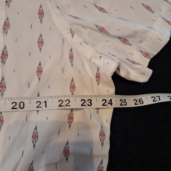 Urban Pipeline Mens Maxflex Button Down Shirt Medium XXL White/Aztec - Picture 3 of 5